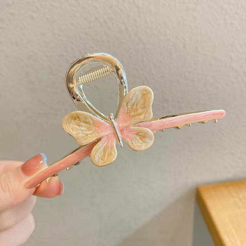 Metal retro palace style butterfly clip cold style hair large shark clip girl hairpin hair accessories wholesale