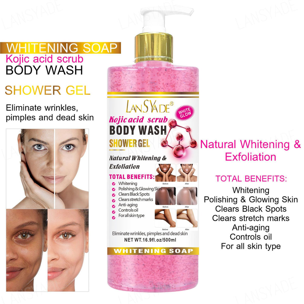papaya scrub shower gel 500ml fruit fragrance mild bubble shower gel export wholesale
