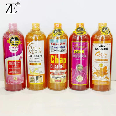 foreign trade 1l scrub shower gel hydrating, long-lasting moisturizing scrub deep cleansing men's and women's shower wholesale
