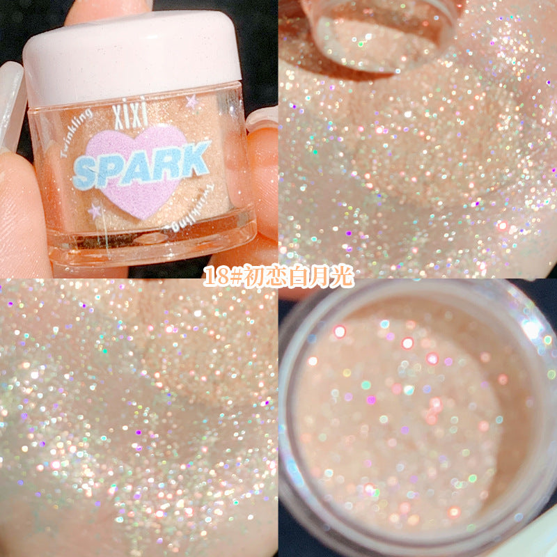 Makeup xixi dreamland clear sparkling highlighting powder pearlescent fine sparkling brightening highlighting silkworm eyeshadow powder