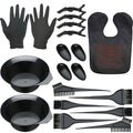 best-selling 19-piece hair dyeing tool suit baking oil bowl hair dyeing brush earmuffs gloves shawl crocodile clip hair dyeing comb