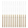 Special wooden handle crochet hook for hair extensions with tongue wig hair extension hook feather hair extension crochet hook tool manufacturer