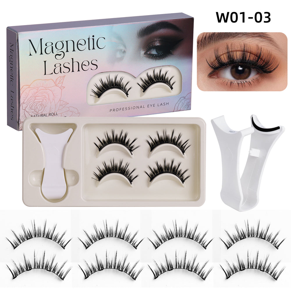 Amazon's best-selling eyelash all-in-one box, stereo thick magnetic false eyelash storage box, one-piece clip set