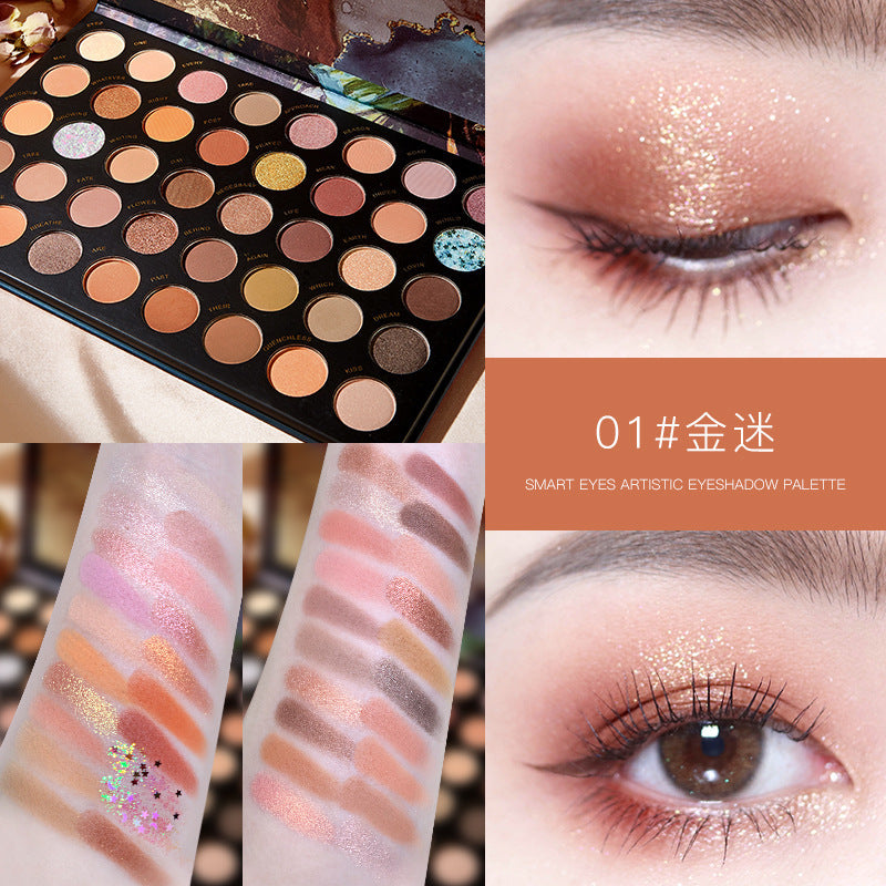 Novo 40-color eyeshadow palette - complete set for beginners, students, and everyday wear. affordable, natural, and earth-toned eyeshadow