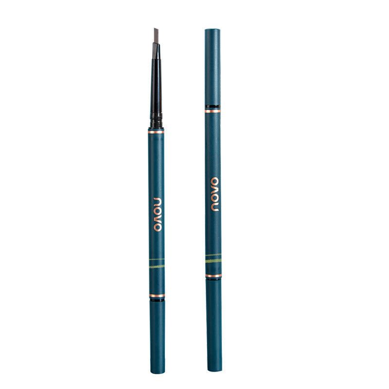Novo ultra-fine triangle brow pencil - natural, precise, waterproof, sweat-resistant, smudge-proof, dual-ended brow pen