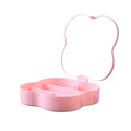 Jewelry storage makeup mirror four-leaf clover desktop folding makeup mirror student mirror dormitory plastic home mirror