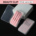 Stainless steel black slant tip tweezers - eyebrow, beard & hair removal tool - wholesale beauty tools