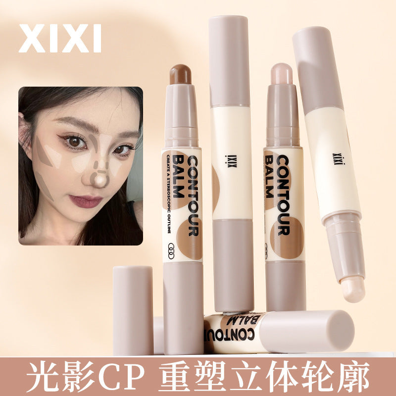 Xixi art student plastic contouring stick double-ended shadow pen face brightening stereo matte nose shadow silhouette soft mist