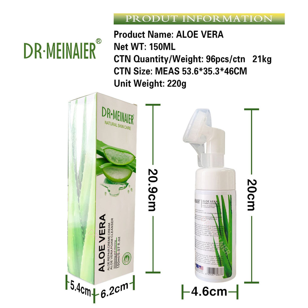 aloe vera mousse facial cleanser 450ml foaming cleanser gentle deep cleansing hydrating moisturizing cleansing batch