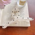 Wave dot cross elegant white [13cm]