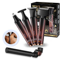 Retractable pole men's body hair electric trimmer waterproof rechargeable shaver led digital display back shaver