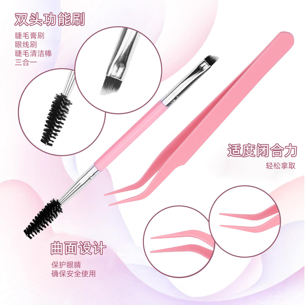 Amazon's best-selling false eyelashes set, large-capacity diy segmented european and american curling eyelashes glue in stock