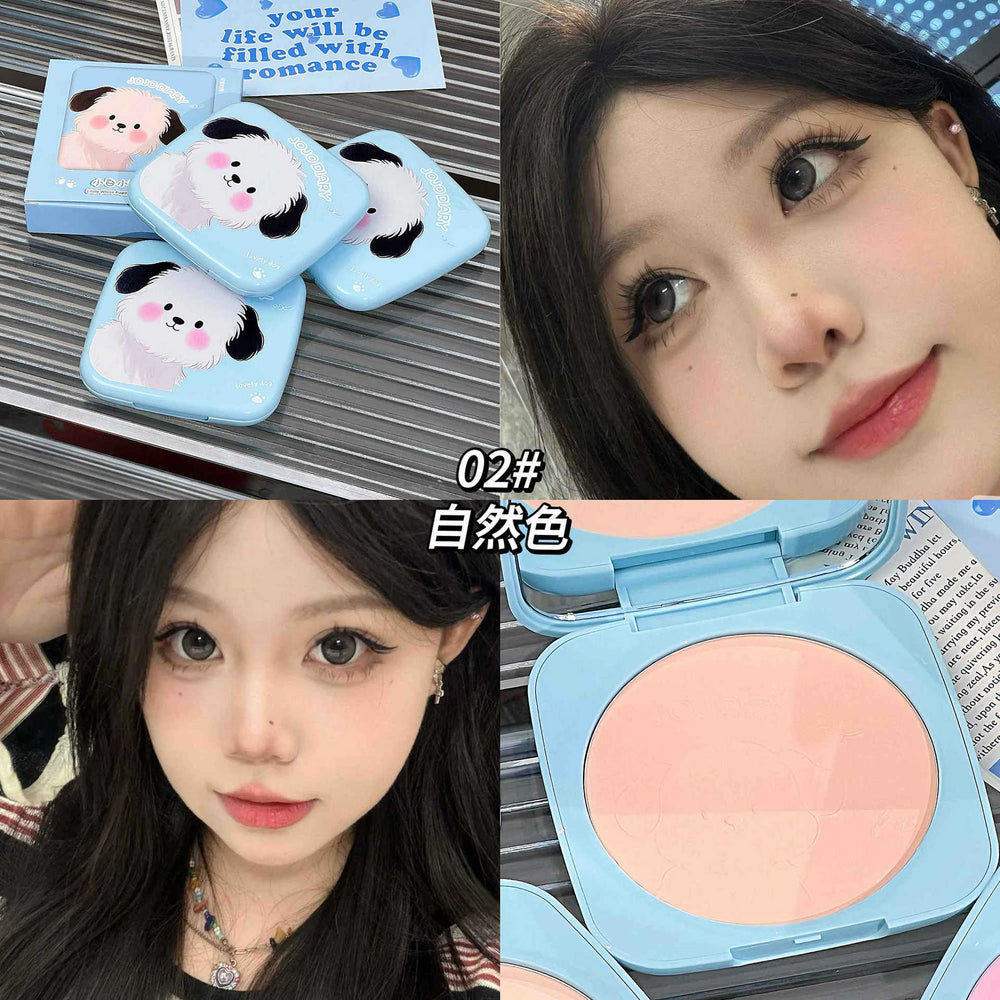 Jiujiu diary little white dog powder for women matte matte brightening waterproof oil control makeup no powder grinding large powder