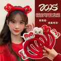 New year's plush children's headband red best selling lion awakening photo headband women's chinese style spring festival hair accessories new year card