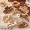 Stuffed gripper female fall and winter large hair clip classy sense ins shark clip hair volume multi-plate hair clip headwear hair accessories