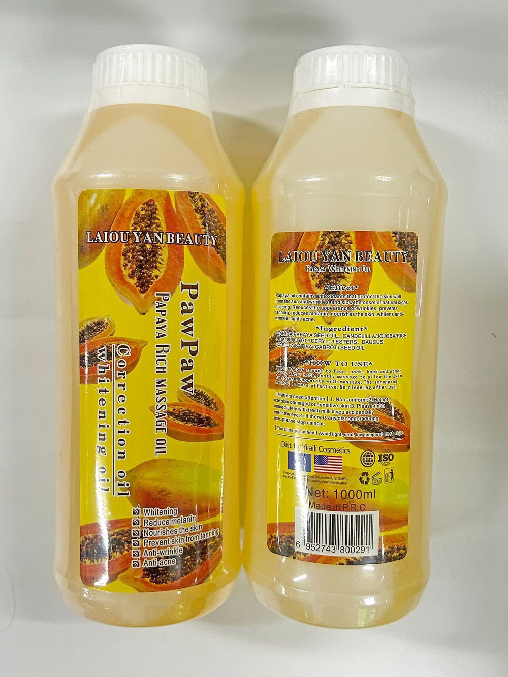 exclusive papaya almond arbutin essential oil brightening moisturizing massage oil emollient vegetable oil 1000ml wholesale