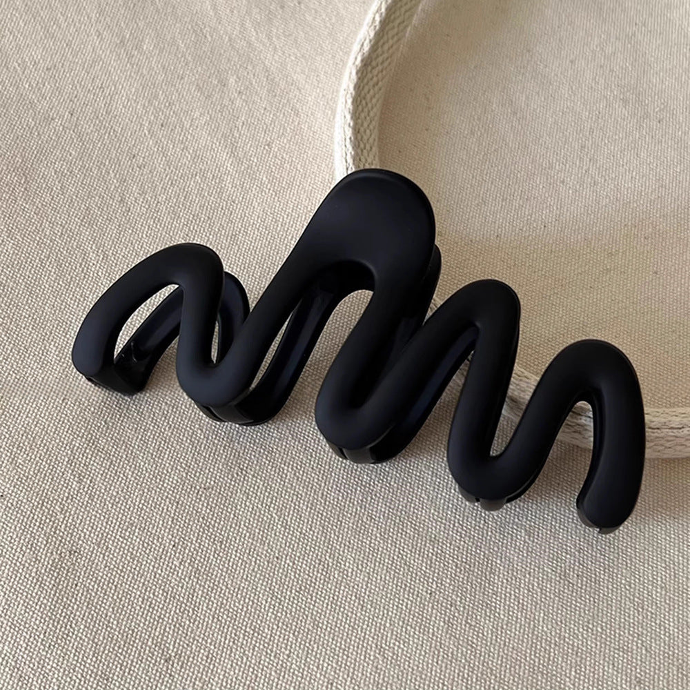 Maillard wave frosted gripper elegant hairpin female back shark clip 2024 new hairpin headwear