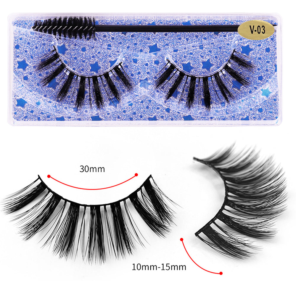fashion fake eyelashes suit slim cross thick imitation mink eyelashes one-piece fashion style