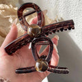 Classy brown pearl hairpin for women with thick hair on the back of the head easiest for match hair clip eleganceelegant hair accessories headwear