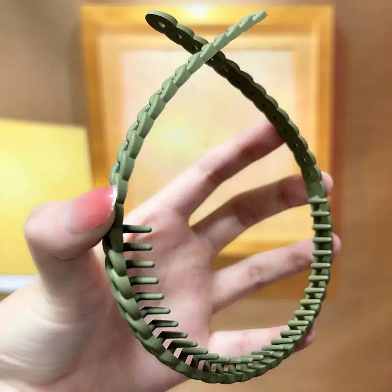 New arrivalcolorful braided cable stitch headbandelegant female resin casual hair tiepure color durable fashion headband hair accessories