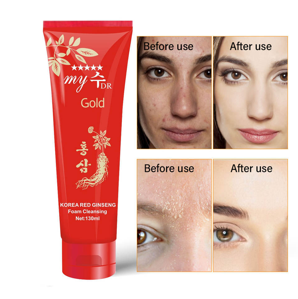 korean red ginseng facial cleanser - deep cleansing, hydrating, brightening, anti-acne, oil balancing - wholesale for export