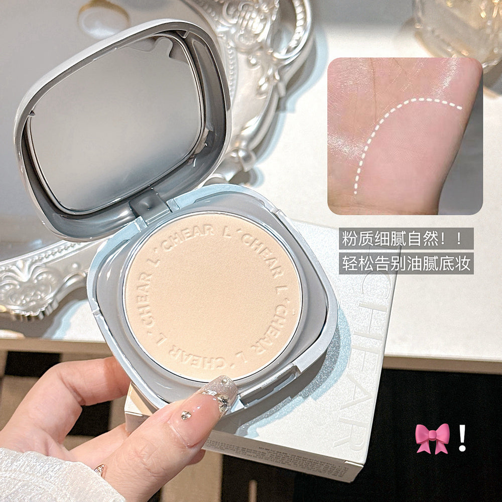 Leqi velvet long-wear pressed powder - dual use (wet & dry), concealing, oil-control, setting, waterproof, smudge-proof, for dry & oily skin, finishing powder