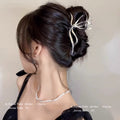 Ins cold style butterfly metal elegant hair clip for women spring and summer classy shark clip hair volume and back of head gripper