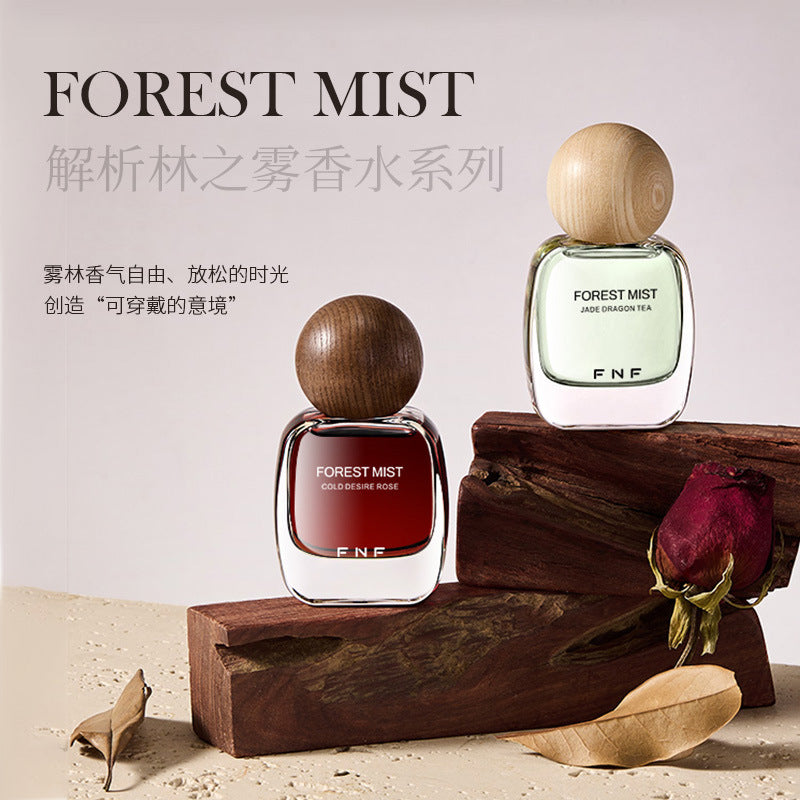 Mysterious forest mist perfume - oud rose jade dragon tea scent, long-lasting, fresh, light fragrance for women