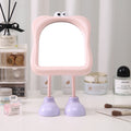 Cartoon big eyes dormitory makeup mirror adjustable desktop plastic storage for home table home glass mirror