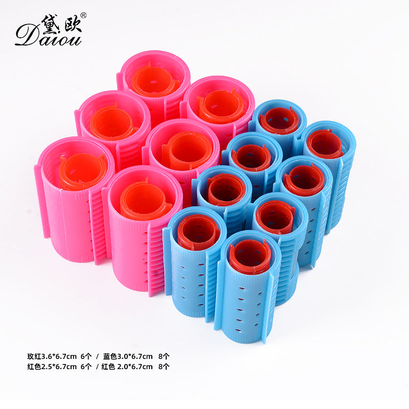Steam perm roll suit plastic hair roll hair roller buckle plastic pvc packaging in stock factory direct supply