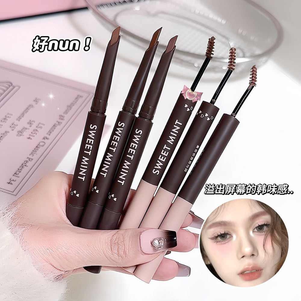 Sweet mint shaping eyebrow pencil and tint 2-in-1: waterproof, sweat-proof, natural, defined, and effortless "wild brow" look