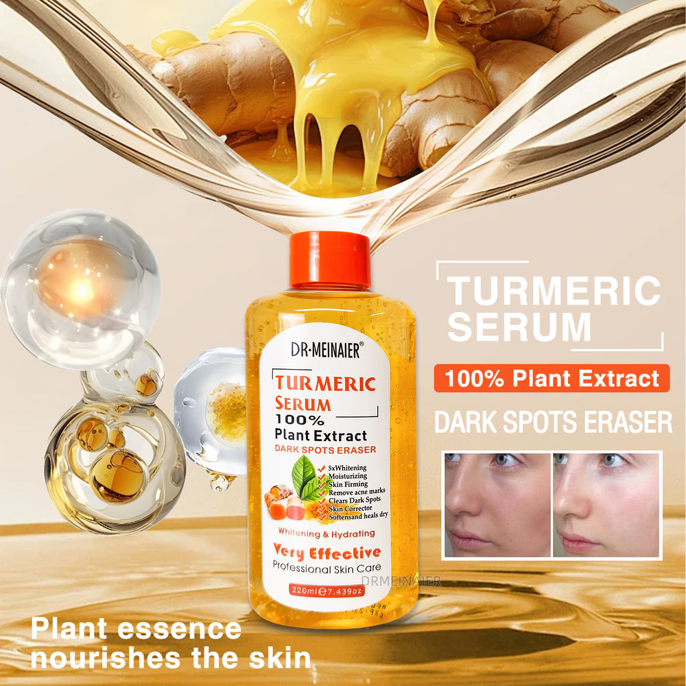 foreign trade turmeric essence 220ml firming, diluting fine lines, repairing and brightening curcumin original solution factory batch