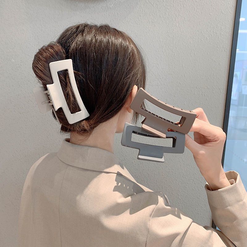 large square hairpin acrylic pumpkin gripper female back of head clip headwear hair shark clip hairpin