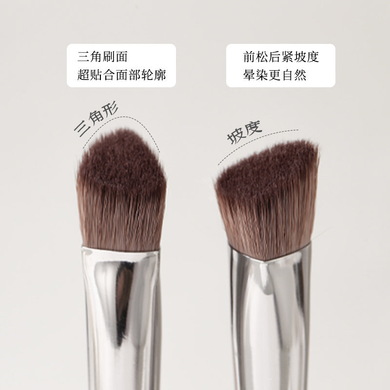 Xixi triangular bevel iron brightening brush highlighting brush concealer brush facial local brightening tear trough brush beauty tool