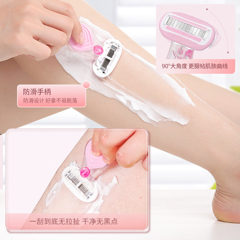 five-layer shaving knife for women, special armpit hair removal handy gadget, whole body leg hair, armpit 5-layer shaving private parts instrument