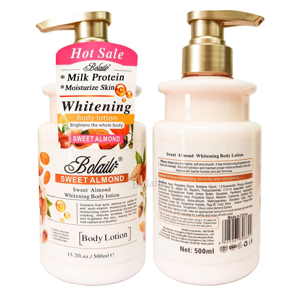 skin brightening body lotion almond vc skin rejuvenation moisturizing lotion 500ml moisturizing firming refreshing foreign trade wholesale
