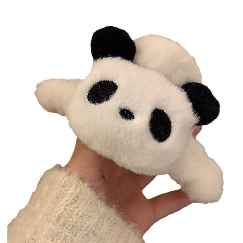 Fall and winter gripper cute cartoon animal stuffed hair clip for women's back head plate hair clip large panda shark clip hair clip