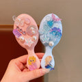 Kids' snow & ice cartoon air cushion comb - cute, portable, anti-static, gentle hair massage for girls, perfect for school