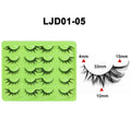 fox style false eyelashes glue style 10 pairs of fashion thick oblique flying stage makeup hard stem false eyelashes one piece