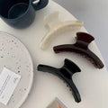 Korean elegant hair clip shark clip acetic acid tortoiseshell leopard print clip large curved simple back of head hair clip wholesale