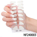 Zhengxiang customized french gel nail art stickers ice transparent solid color ins cross-border uv phototherapy semi-cured nail stickers wholesale