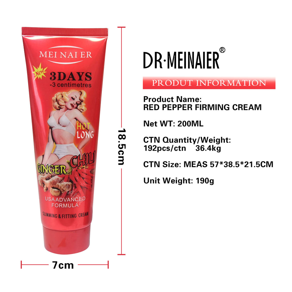 red pepper firming cream, ginger heating massage gel, firming body care body cream, export wholesale