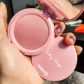 Novo sweet pink gradient blush palette - two-color design for students, enhances complexion, natural contouring, matte & shimmer finishes