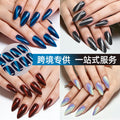 Zhengxiang european and american leopard print gel manicure stickers waterproof cross-border french semi-cured nail stickers uv gel nail
