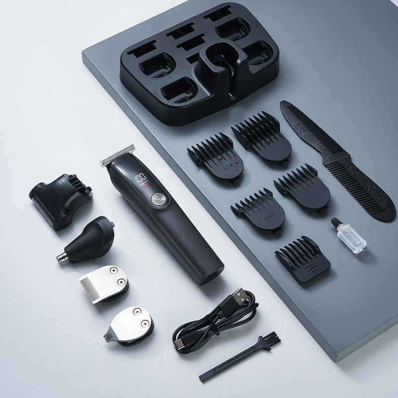 usb charging lcd digital display hairdressing scissors for home hair shaver engraving electric hair clipper hair salon electric hairdressing device