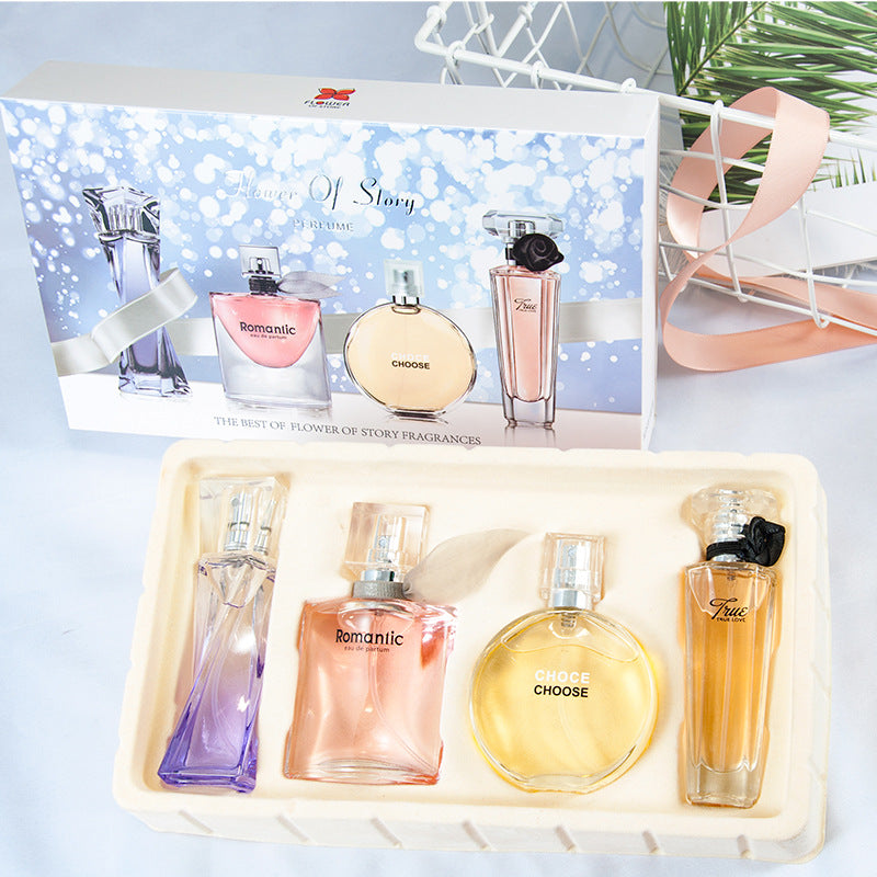 Aishixuandai women's perfume long-lasting fragrance fresh floral and fruity fragrance classic light fragrance gift box suit perfume wholesale