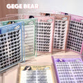 Gege bear self-adhesive glue-free false eyelashes - natural sunflower trilogy, individual cluster segmented manga eyelashes