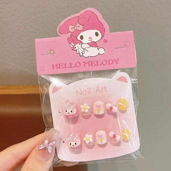 Sanrio series nail stickers - cute & exquisite nail art for kids, featuring kuromi & my melody designs