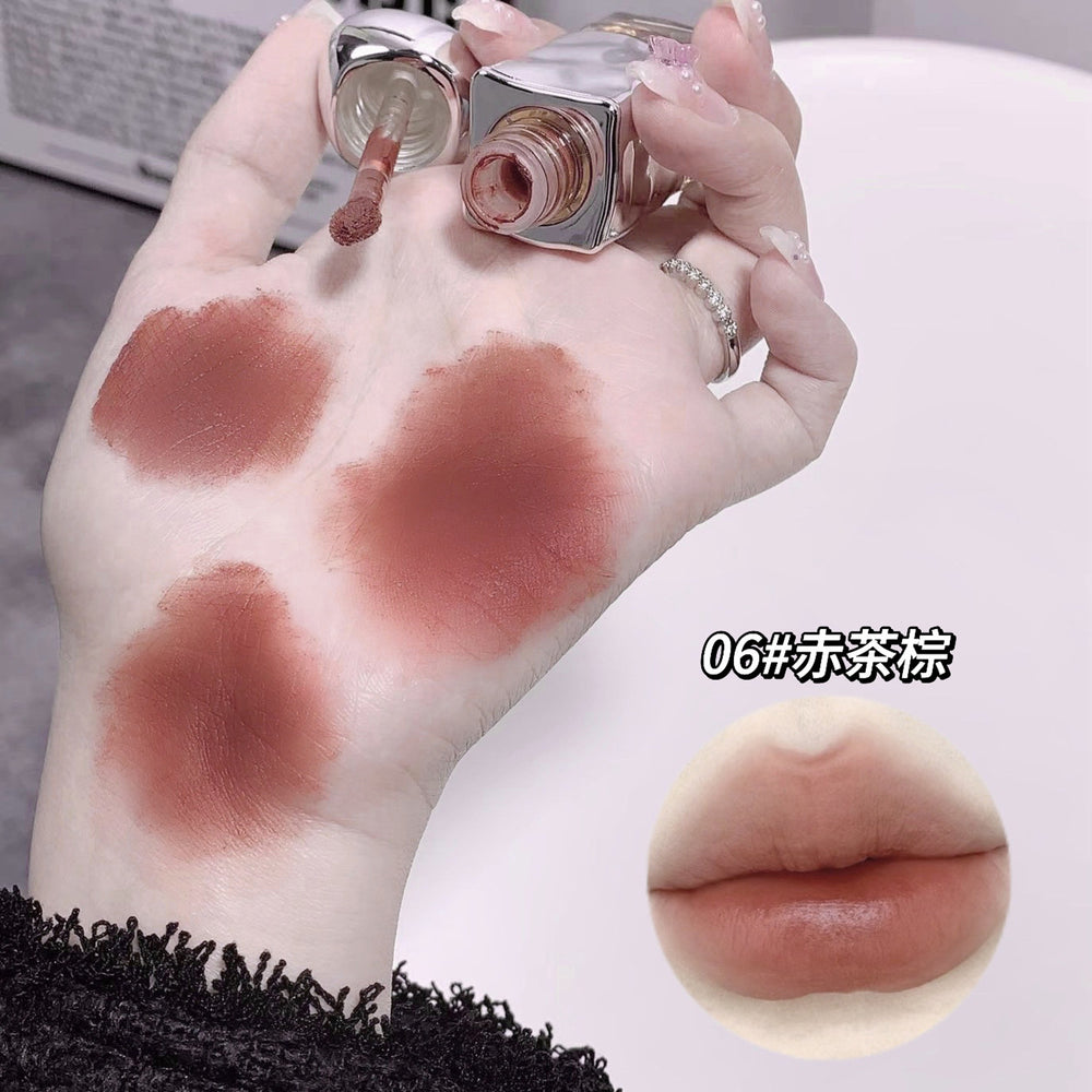 Gege bear makeup - soft nude velvet lip glaze: matte, waterproof, and whitening lipstick