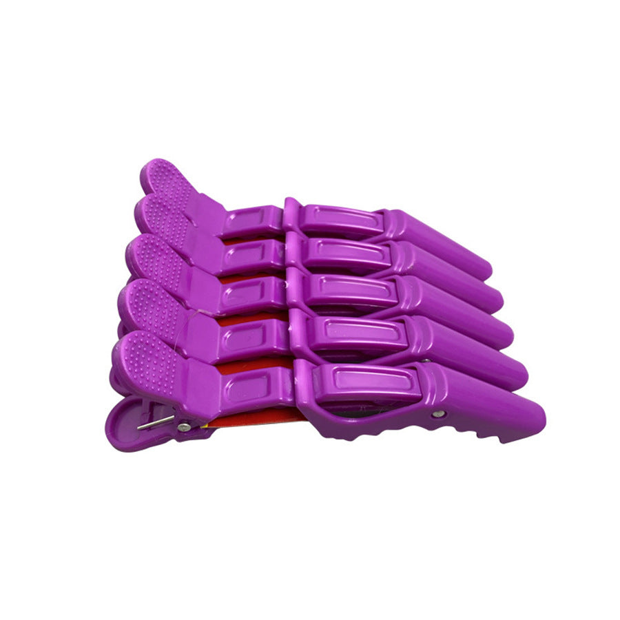 plastic alligator clip duckbill partition clip hair clip hair dyeing tool hairdressing supplies multi-color wholesale 5-pack